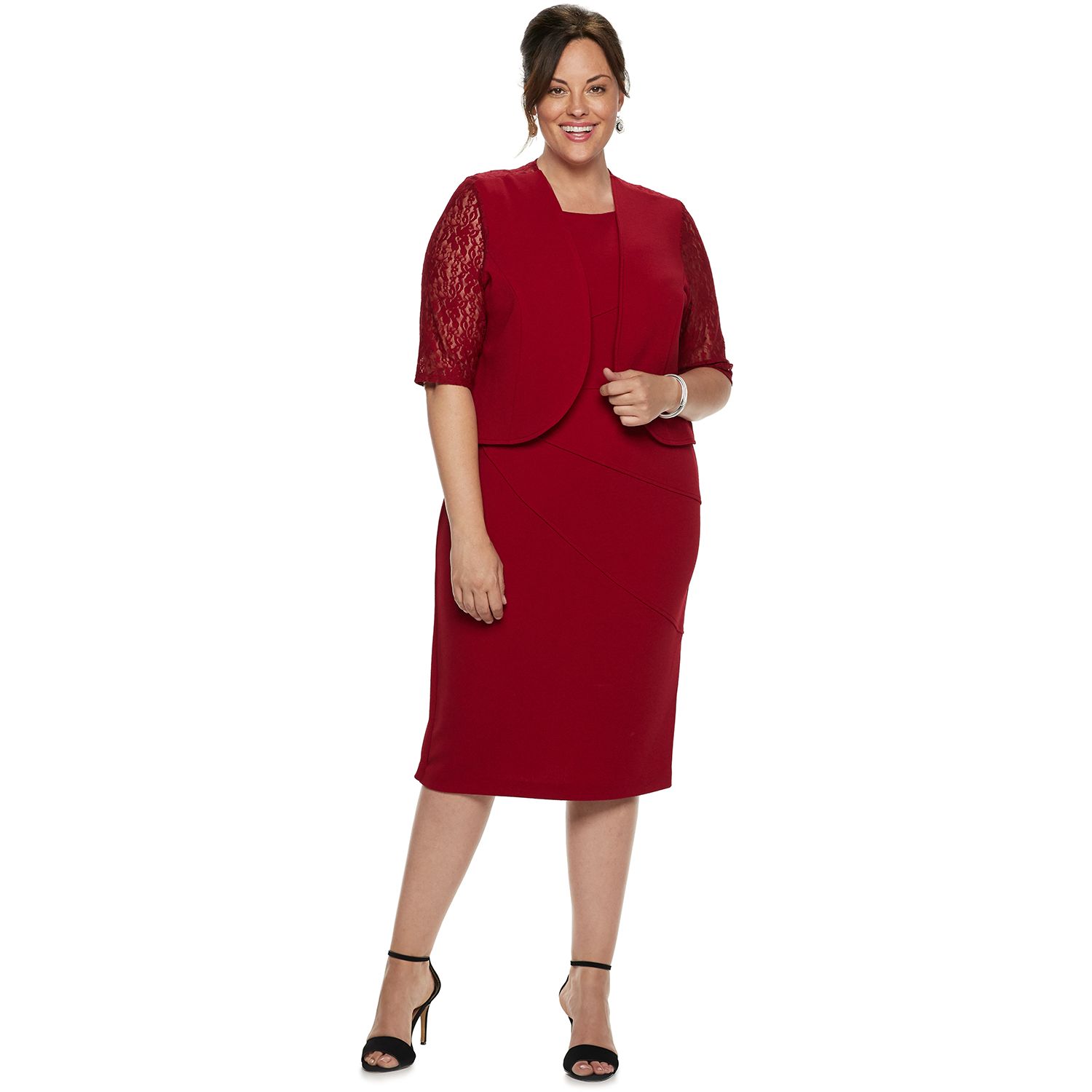 JCPenney Red Evening Dresses S
